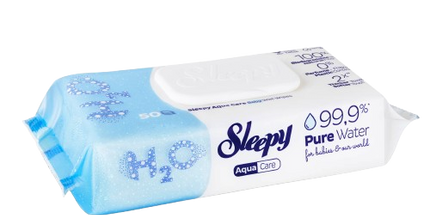 SLEEPY Aqua Care Baby Water Wipes %99.9 Water Wipes 12 x 50pcs