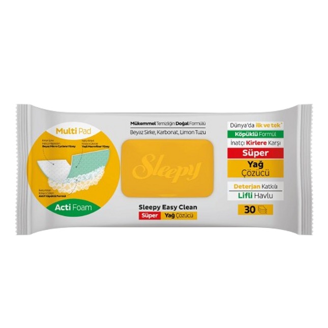 SLEEPY Easy Clean "SUPER DEGREASER" Multi Surface Cleaning Wipes 12 x 30pcs