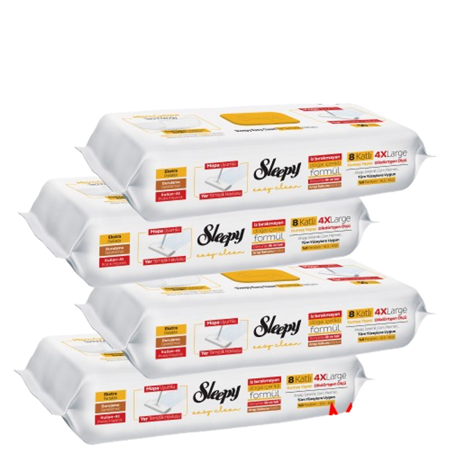 Sleepy Mop Floor Cleaning Towel - Herbal Soap 50pcs x 4 Packs