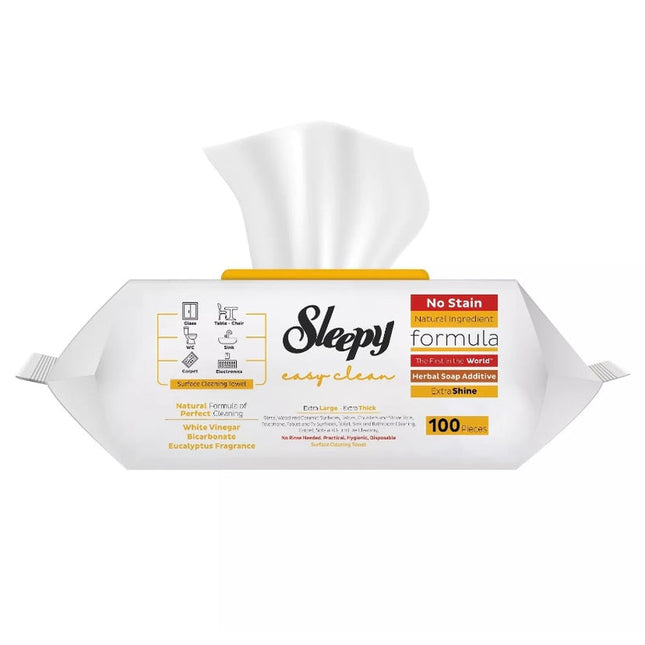 SLEEPY Easy Clean Herbal Soap Scented Multi Surface Cleaning Wipes 6 x 100pcs