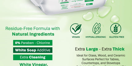 SLEEPY Easy Clean White Soap Scented Multi Surface Cleaning Wipes – 6 Packs x 100 Wipes