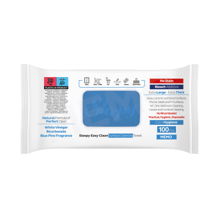 SLEEPY Easy Clean Bleach Scented Multi Surface Cleaning Wipes 6 x 100pcs