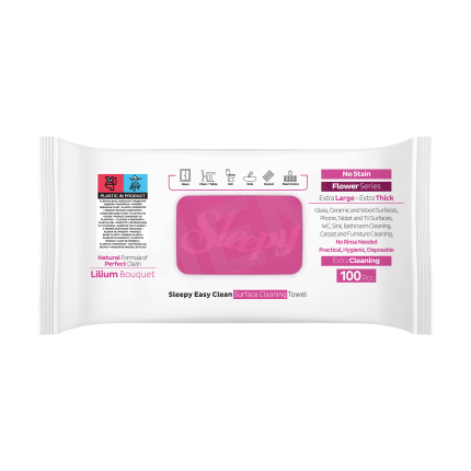 SLEEPY Easy Clean Lilium Multi Surface Cleaning Wipes 6 x 100pcs