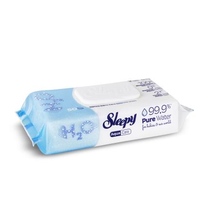 SLEEPY Aqua Care Baby Water Wipes %99.9 Water Wipes 12 x 50pcs