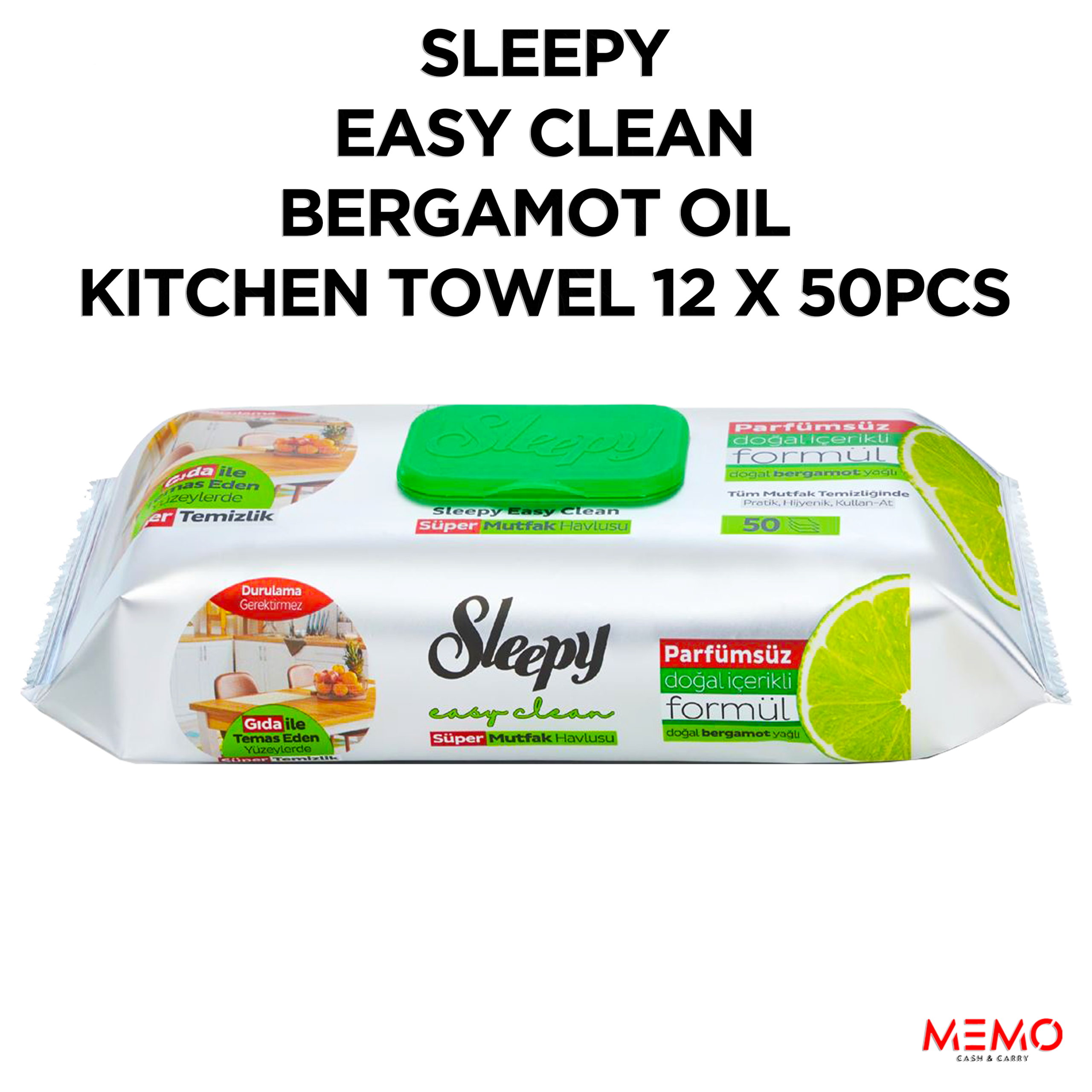 1024X1024-SLEEPY-BERGAMOT-OIL.png SLEEPY Easy Clean Bergamot Oil Kitchen Towel – 50pcs x 12 Packs - Image 1