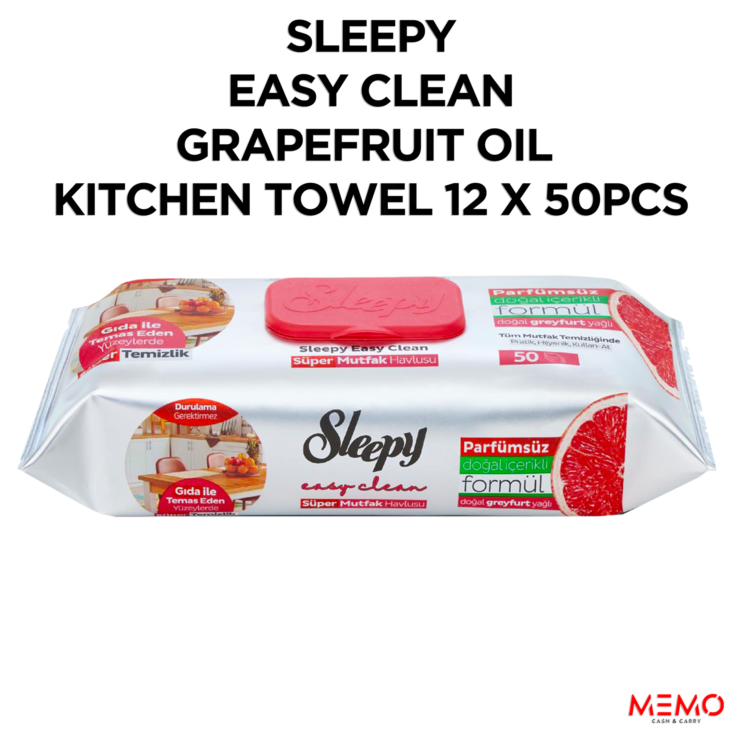 1024X1024-SLEEPY-GRAPEFRUIT-OIL.png SLEEPY Easy Clean Grapefruit Oil Kitchen Towel – 50pcs x 12 Packs - Image 1